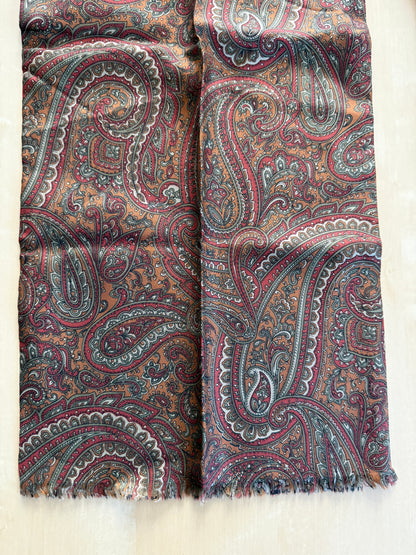 Sciarpa tubolare doppio tessuto in seta e lana