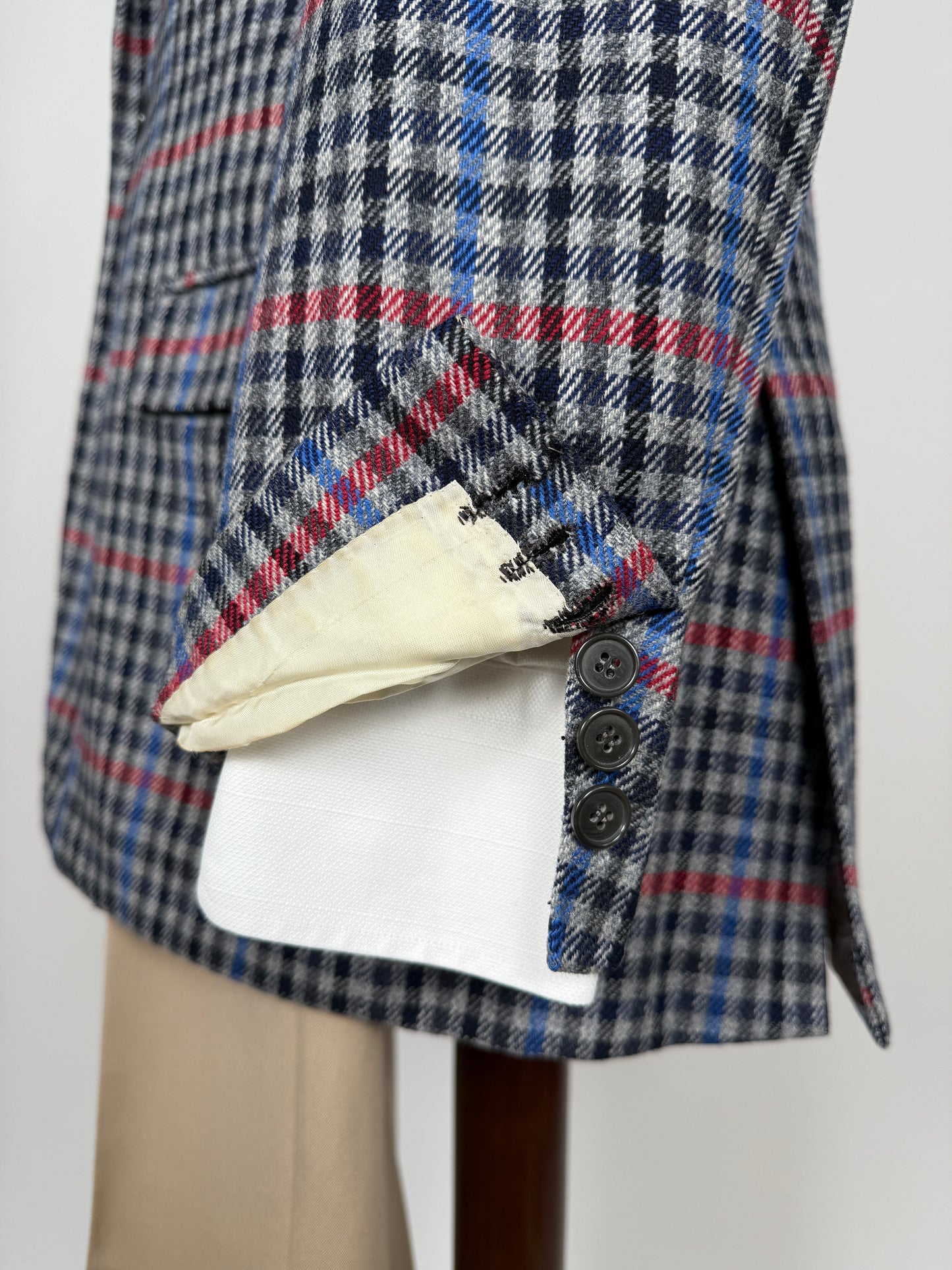 Giacca sartoriale anni ‘80/‘90 a quadri - tg. 48/50