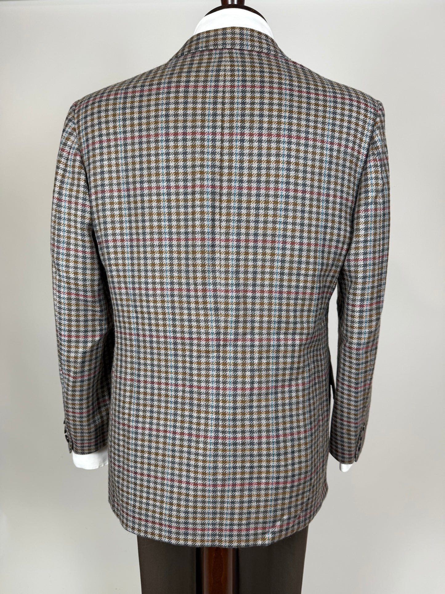 Giacca sartoriale lana e cashmere check - tg. 48/50 corta
