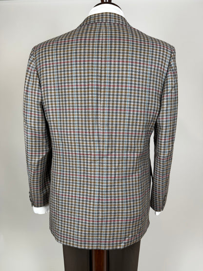 Giacca sartoriale lana e cashmere check - tg. 48/50 corta