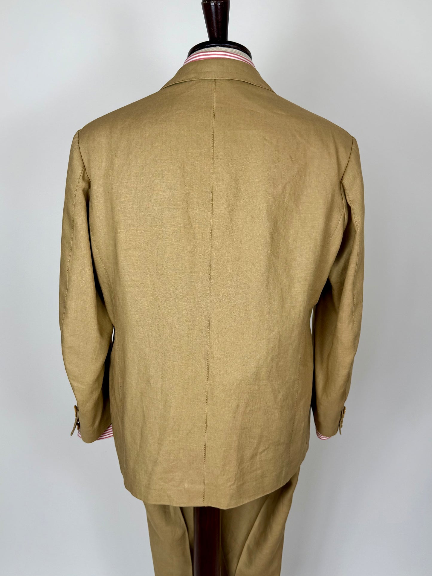 Completo sartoriale F. Di Marco lino irlandese beige - tg. 52 corta
