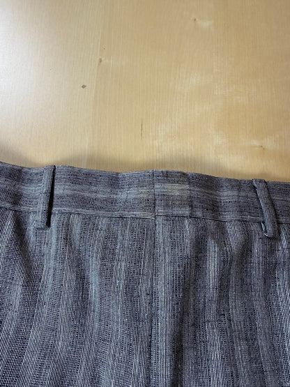 Pantaloni anni '80 grigio chiaro misto lana viscosa e seta (NOS) - tg. 50