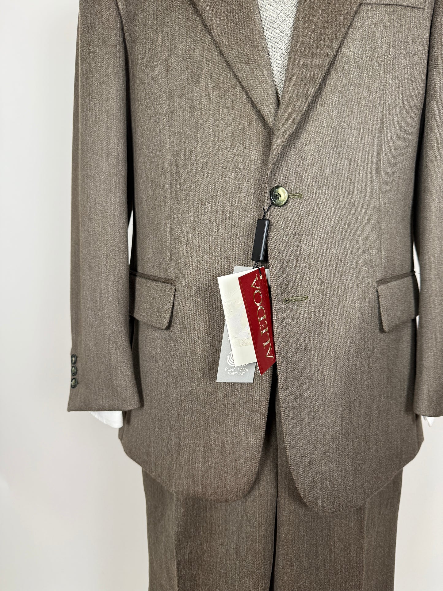 Completo anni ‘80 in covert verde cachi (NOS) - tg. 52