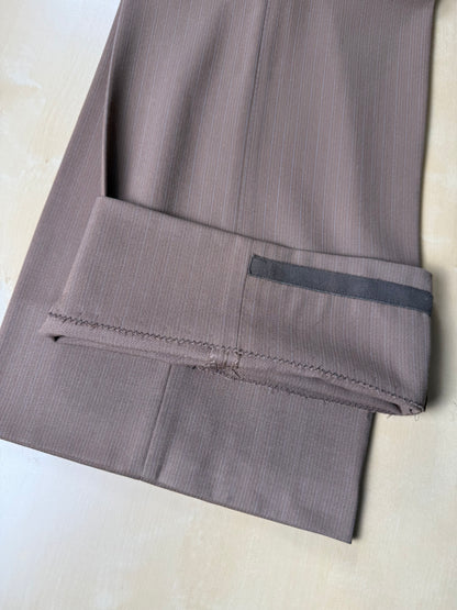 Completo Corneliani anni ‘70 lana pettinata marrone - tg. 48