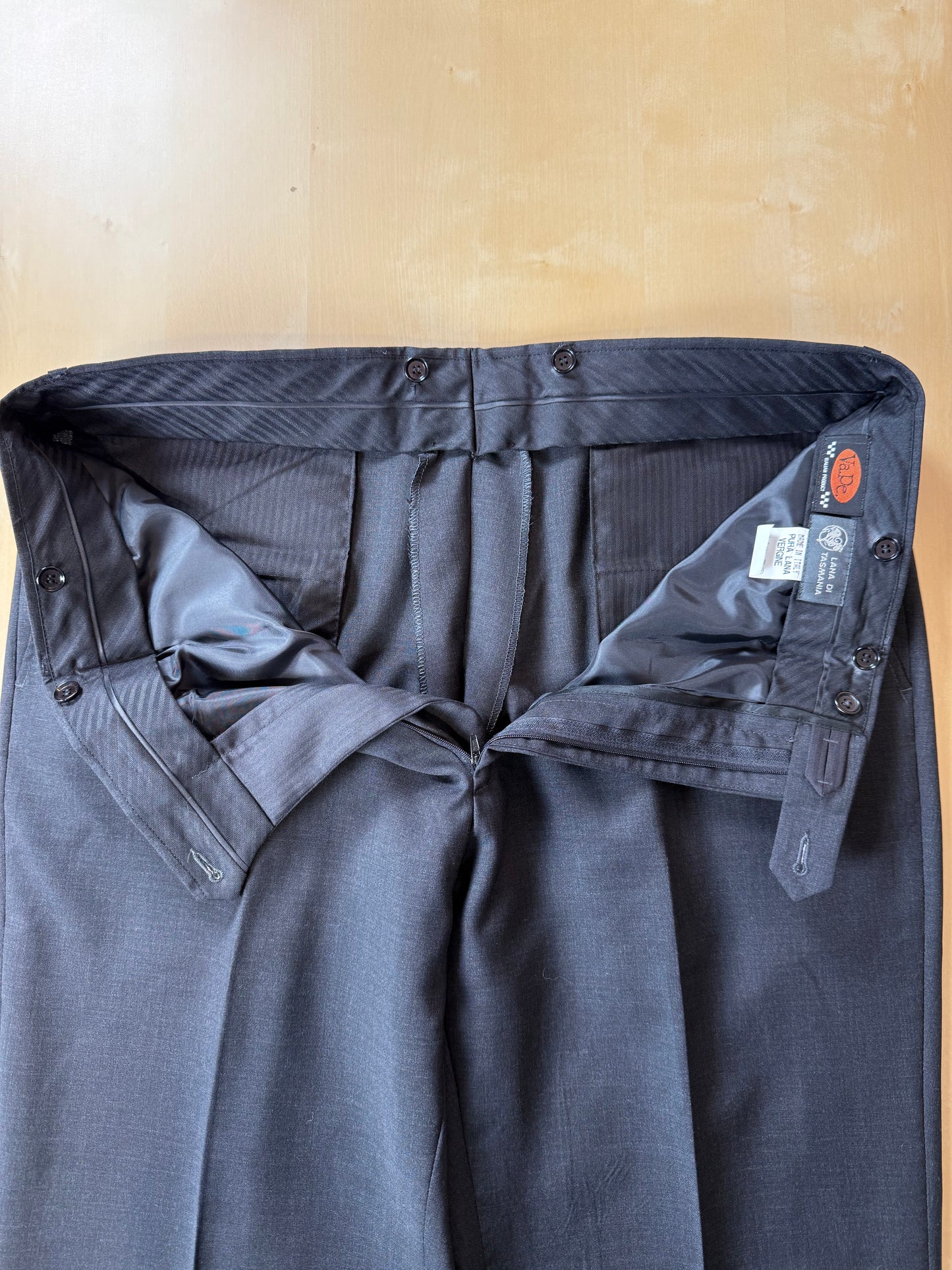 Pantaloni fresco lana grigio antracite (nuovi) - tg. 56