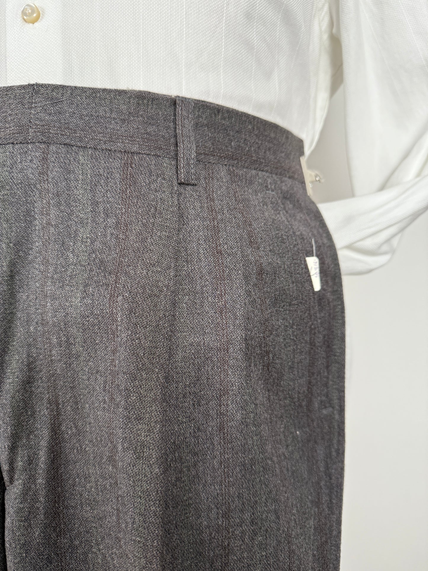 Pantaloni flanella antracite gessato anni ‘90 (NOS) - tg. 50