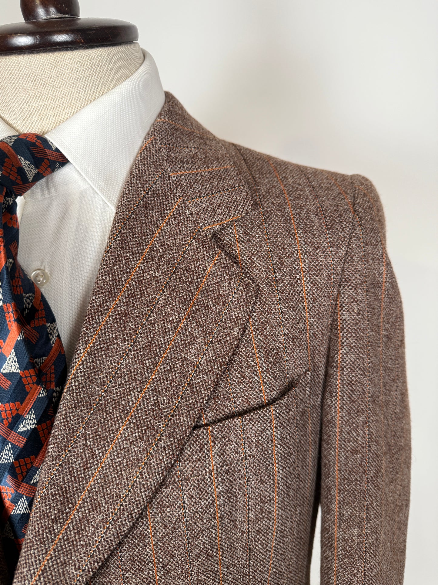 Completo anni ‘70 tweed marrone - tg. 50