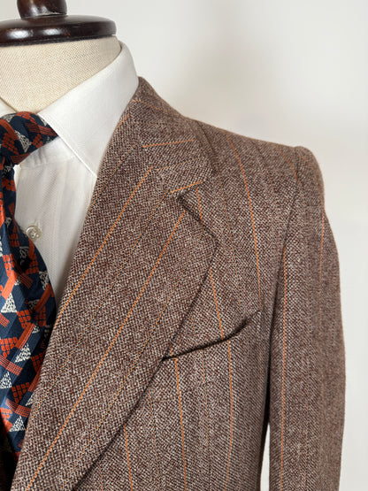 Completo anni ‘70 tweed marrone - tg. 50