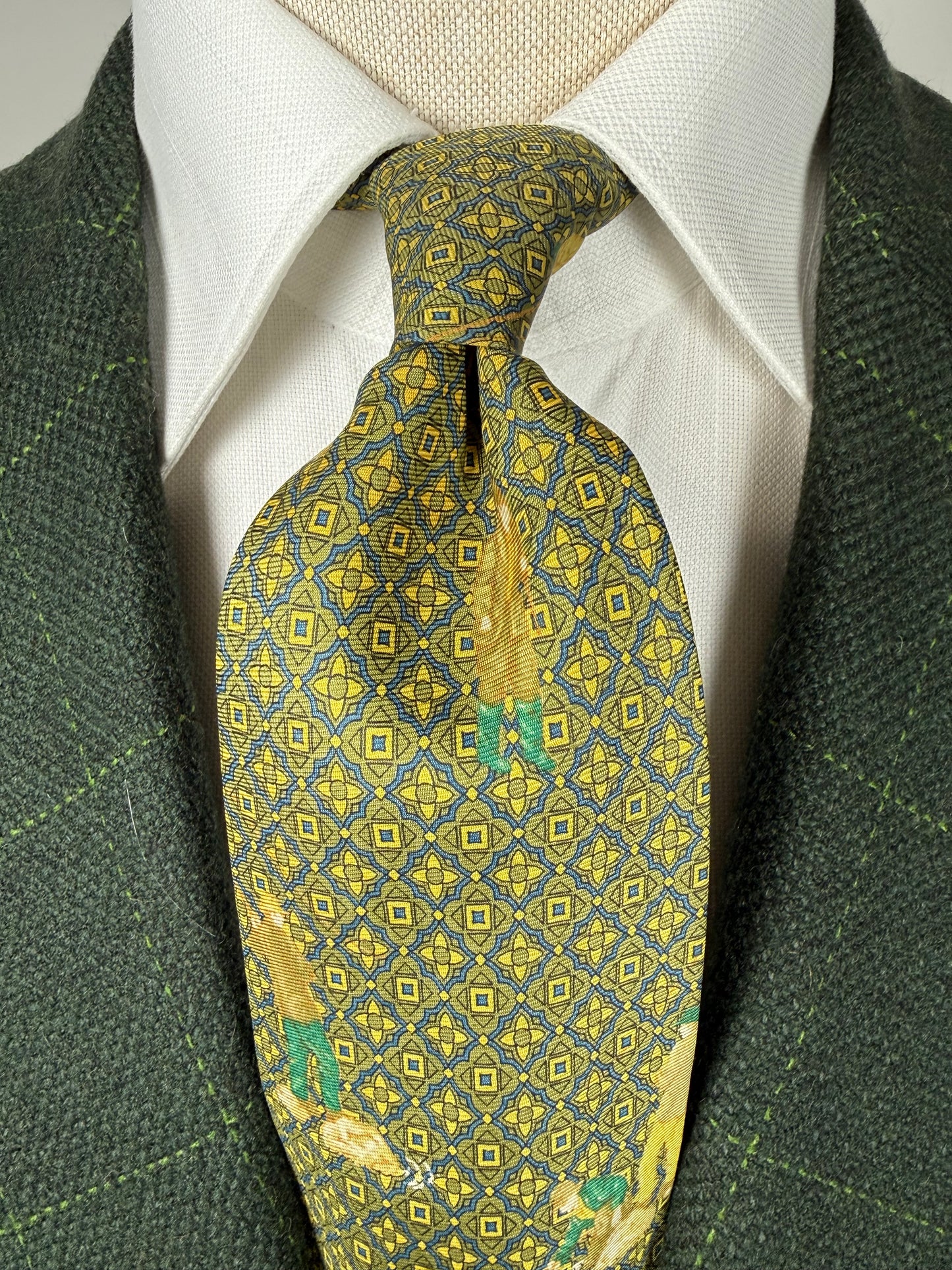 Cravatta Etro micro fantasia e pescatori