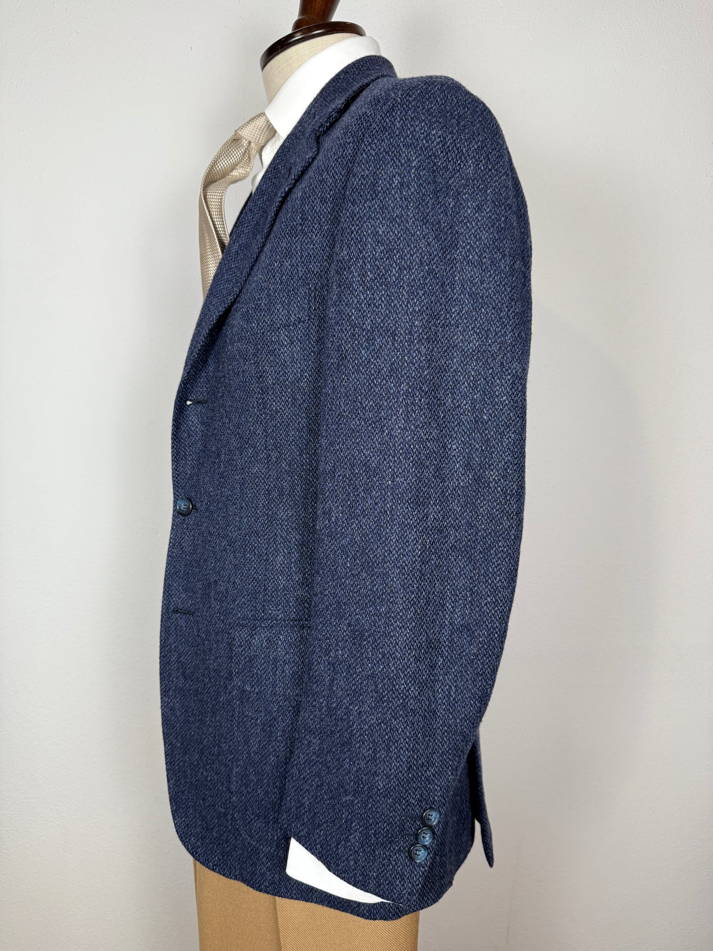 Giacca anni ‘90 in tweed blu - tg. 50