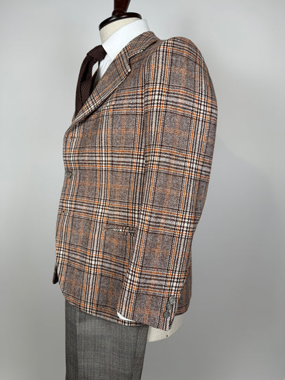 Giacca sartoriale anni ‘70 tweed principe di Galles - tg. 48 corta