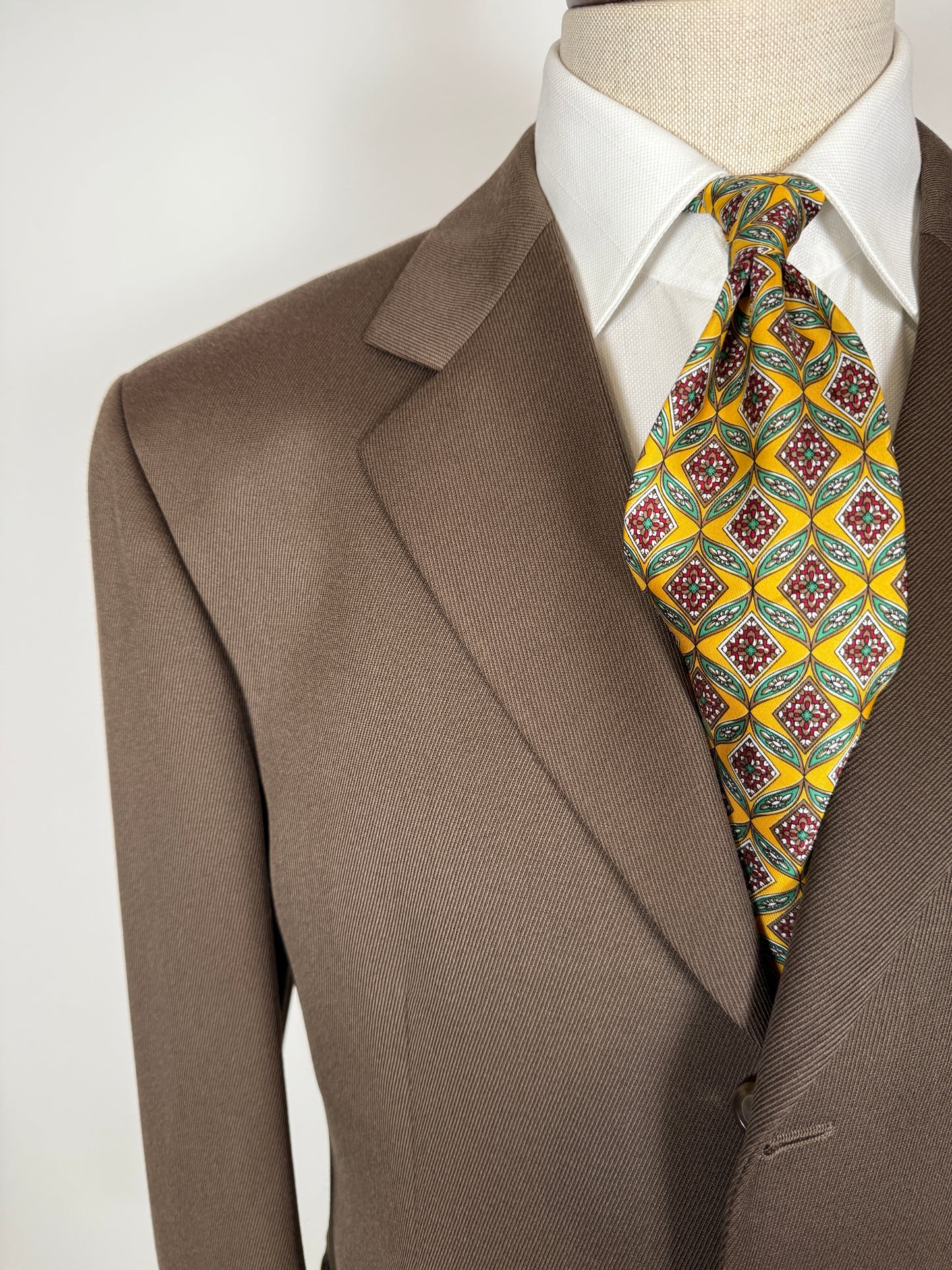 Completo anni ‘90 in twill marrone/cachi (NOS) - tg. 56