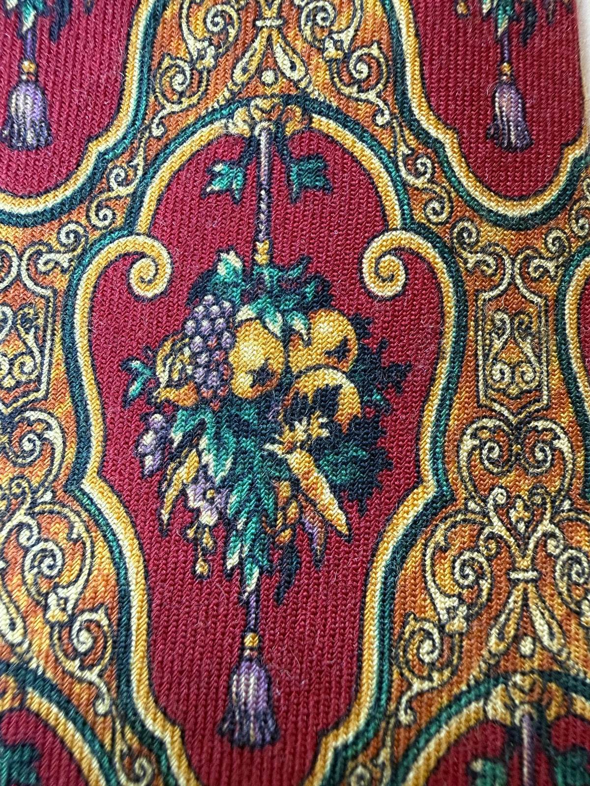 Cravatta Ralph Lauren in lana con decorazione barocca