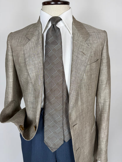 Cravatta Ermenegildo Zegna principe di Galles tabacco