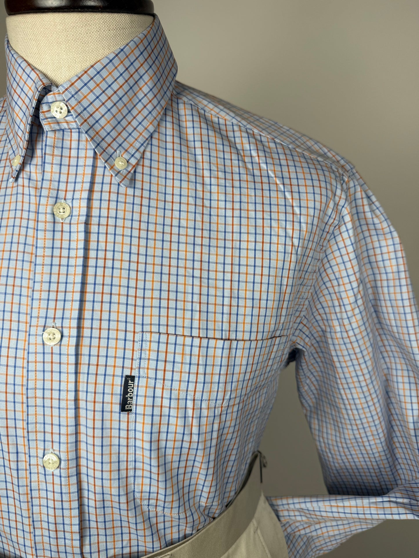 Camicia Barbour Oxford quadretti - M collo 39