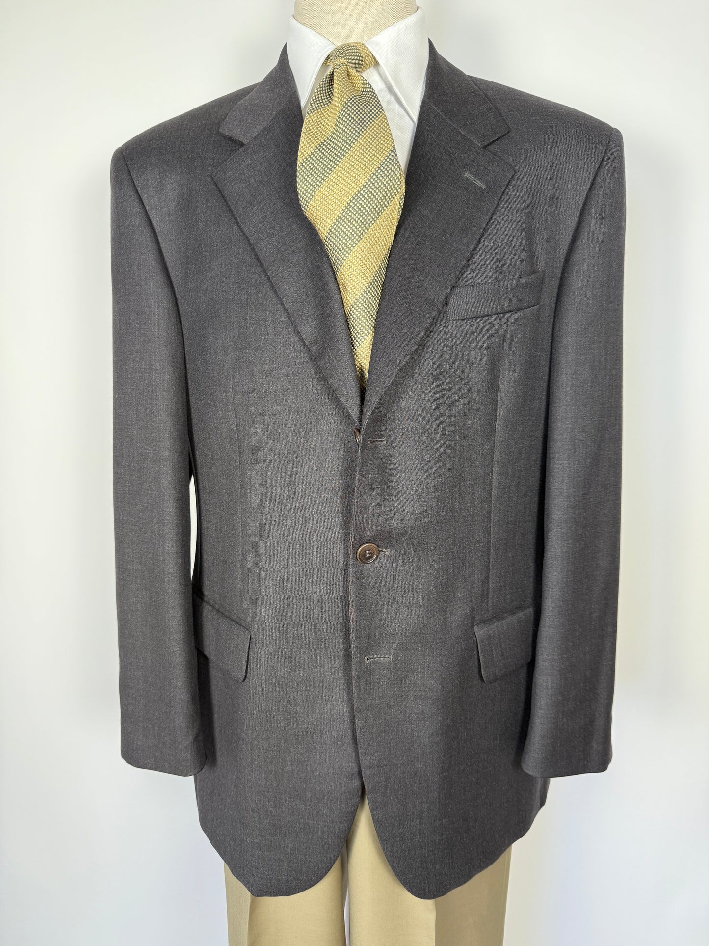 Giacca Missoni anni '80 lana pettinata grigio antracite - tg. 52