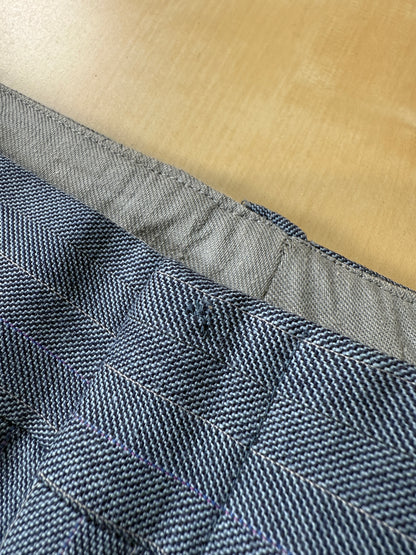 Completo sartoriale anni ‘60/'70 in grisaglia color carta da zucchero gessato - tg. 50/52