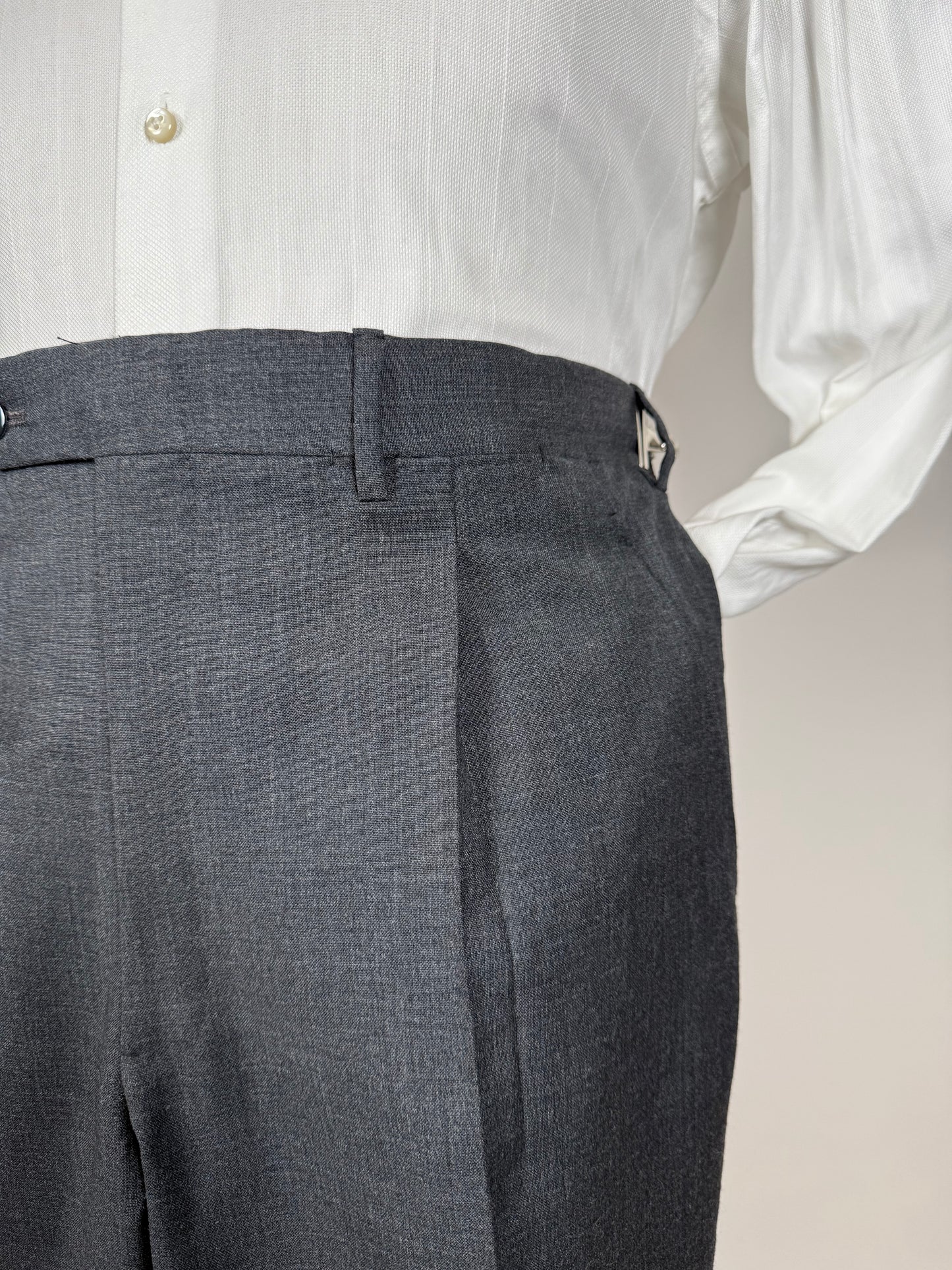 Pantaloni sartoriali fresco lana antracite - tg. 52