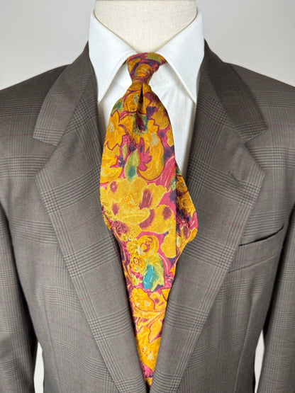 Cravatta Fendi vintage floreale jacquard