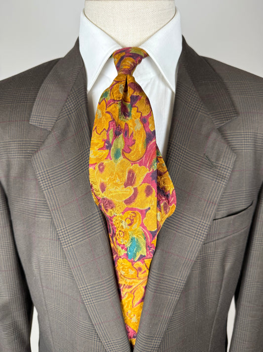 Cravatta Fendi vintage floreale jacquard