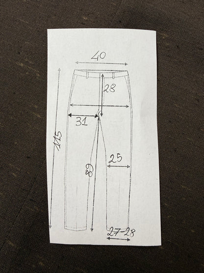 Pantaloni misto lino anni '70 (NOS) - tg.  44/46