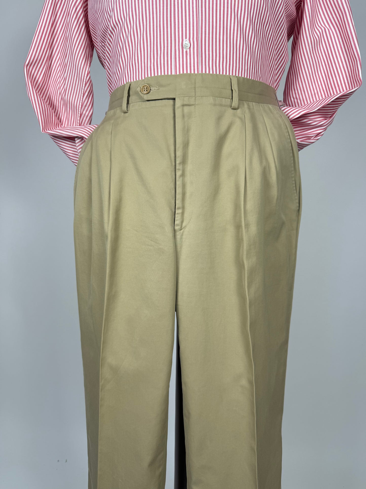 Completo Canali anni '90 twill di cotone beige - tg. 50