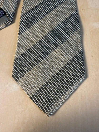 Cravatta Emporio Armani vintage in seta piquet regimental