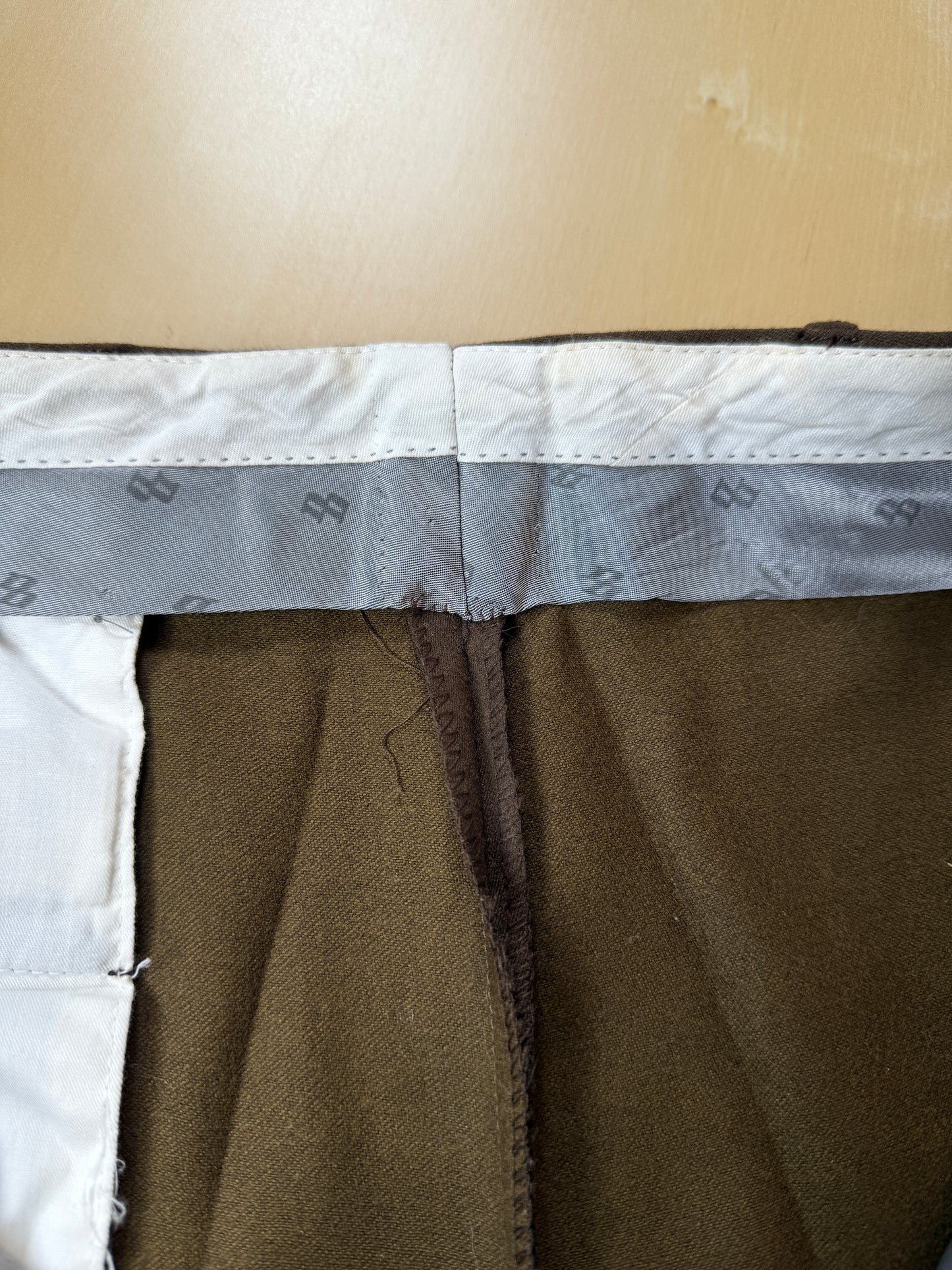 Pantaloni anni ‘80 flanella marrone scuro - tg. 52/54