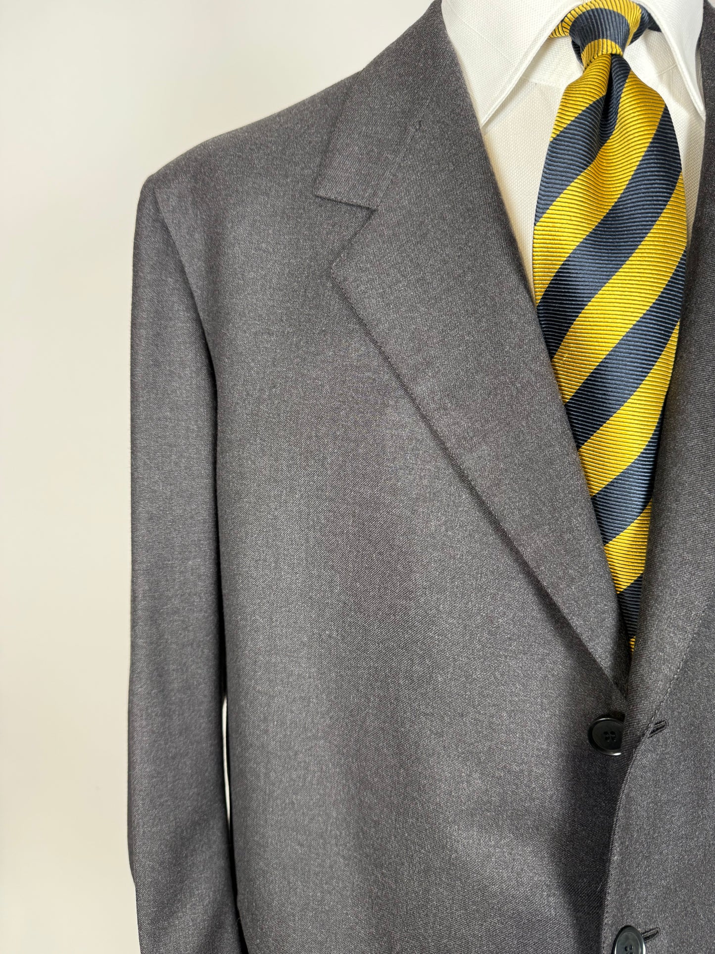 Completo sartoriale flanella inglese grigio antracite - tg. 62 corta drop 0