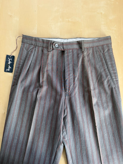 Pantaloni in cotone grigio a righe anni ‘80 (NOS) - tg. 46