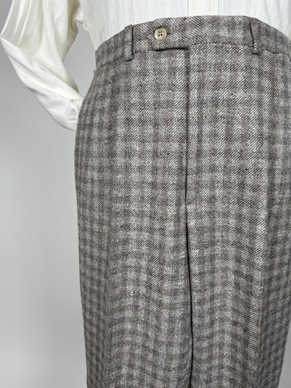 Pantaloni anni ‘70/‘80 tweed a quadri (NOS) - tg. 46