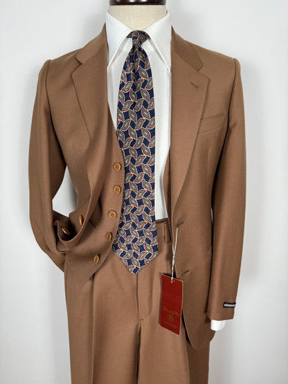 Completo 3 pezzi Marzotto anni ‘70/'80 color cammello (NOS) - tg. 42