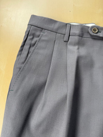 Pantaloni fresco lana grigio-verde petrolio anni ‘80 (NOS) - tg. 50