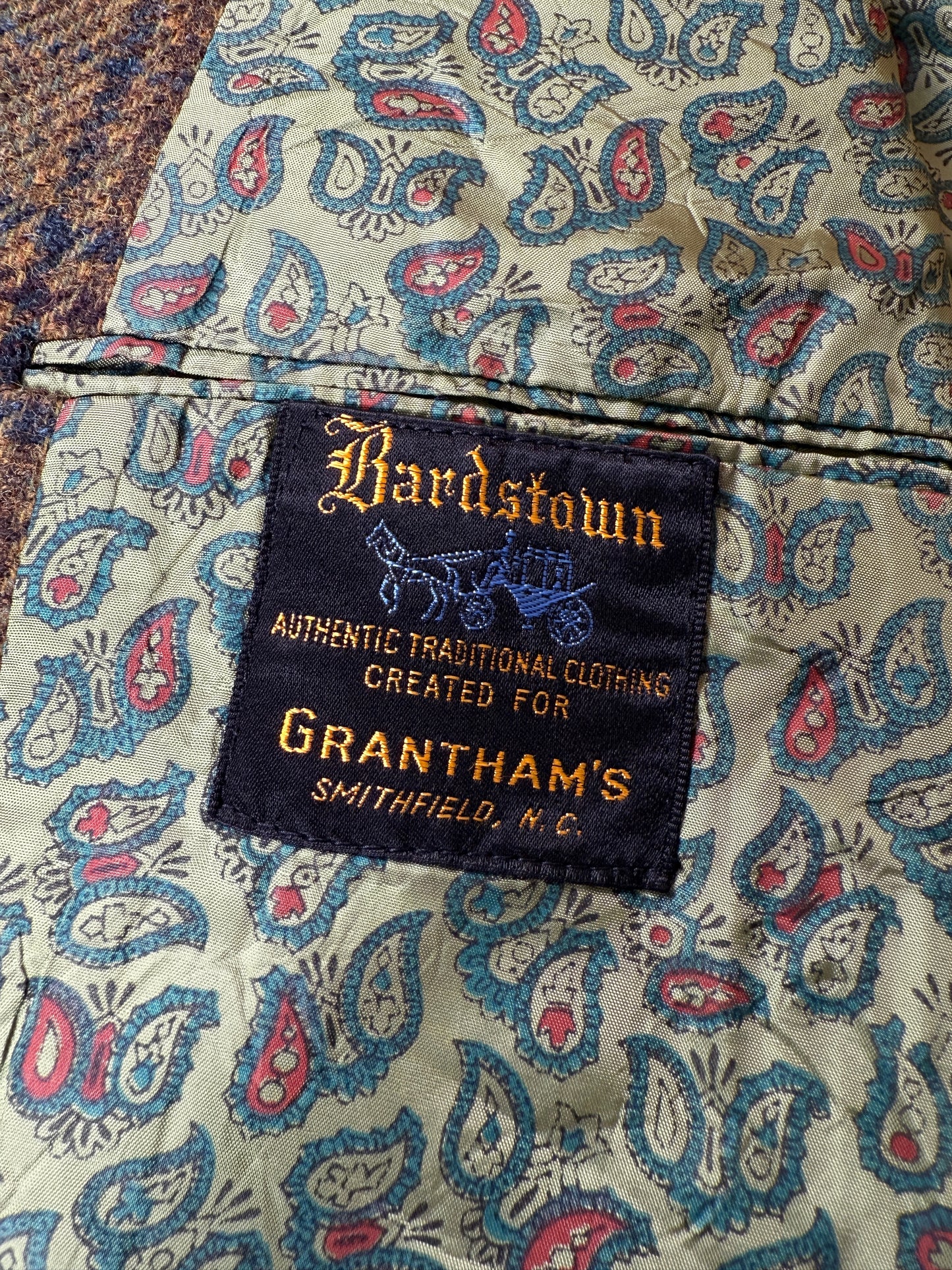 Giacca americana in tweed verde anni ‘60 - tg. 48/50