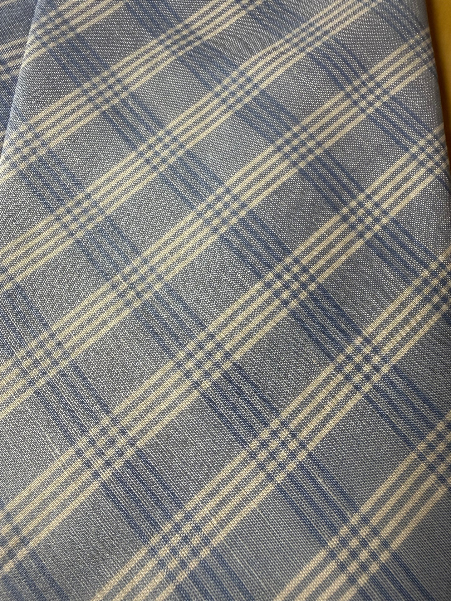 Cravatta napoletana 100% cotone a quadri turchese (nuova)