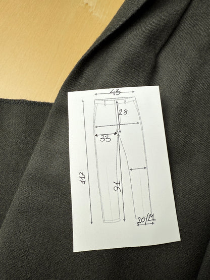Pantaloni anni ‘70/‘80 in flanella verde scuro (NOS) - tg. 48