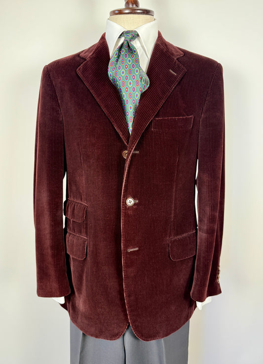 Giacca in velluto Pontoglio rosso borgogna - tg. 50