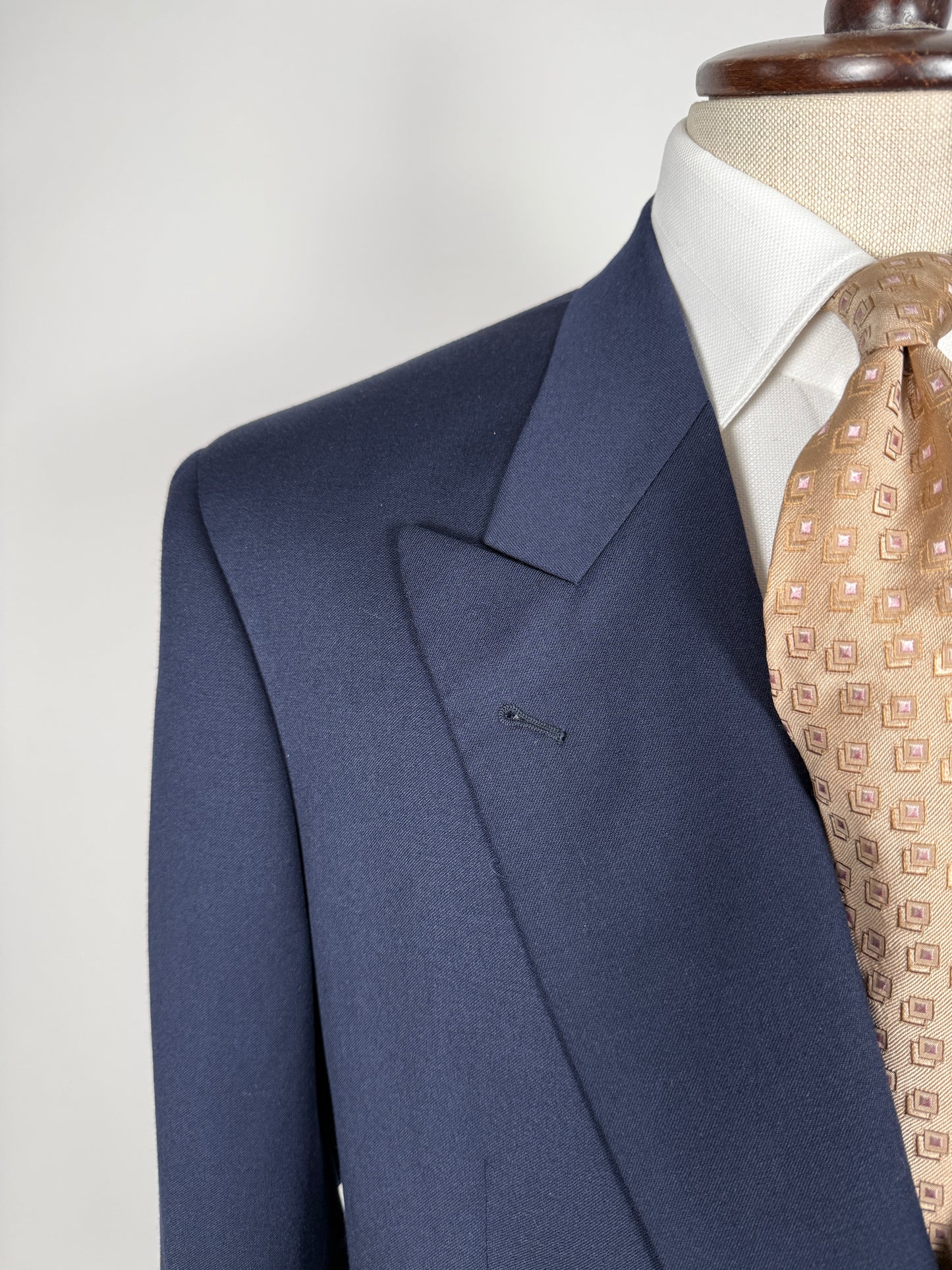 Giacca doppiopetto anni ‘80 flanella blu - tg. 50/52