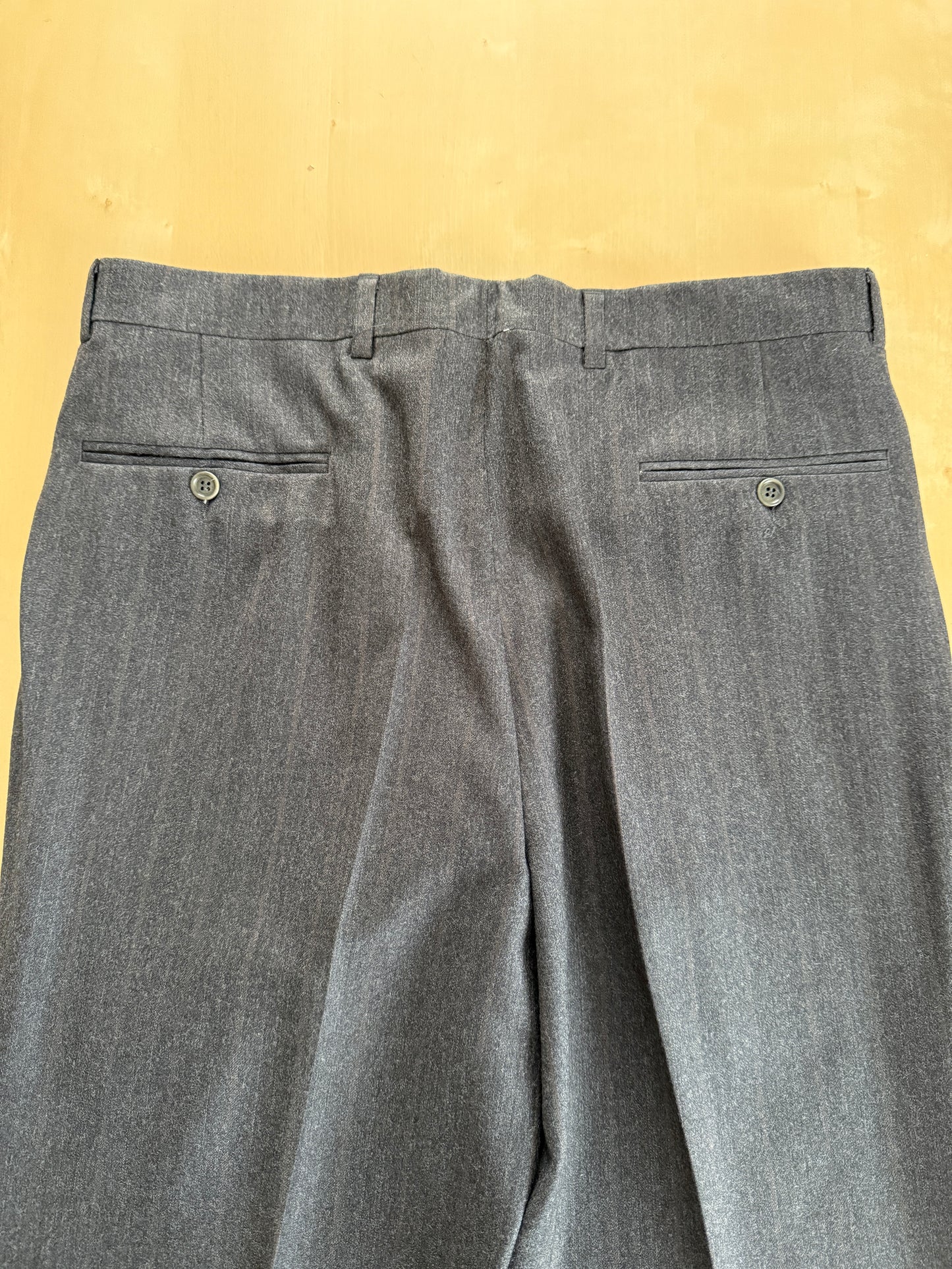 Pantaloni flanella antracite riga ruggine (NOS) - tg. 50
