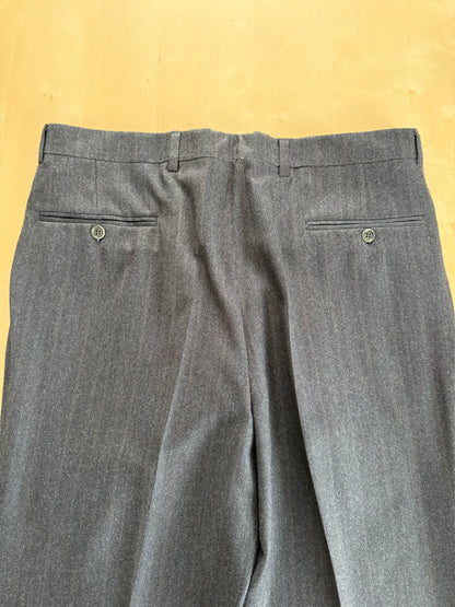 Pantaloni flanella antracite riga ruggine (NOS) - tg. 50