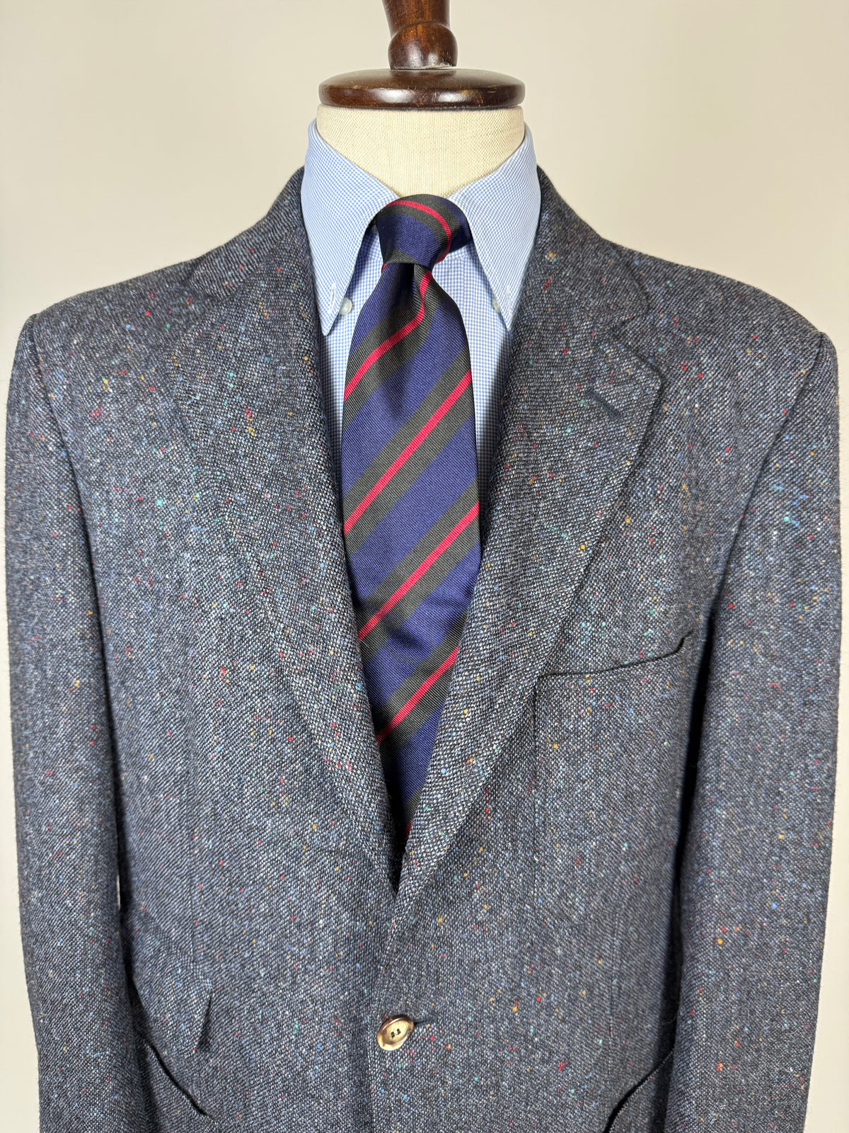 Giacca De Paz donegal tweed blu - tg. 56