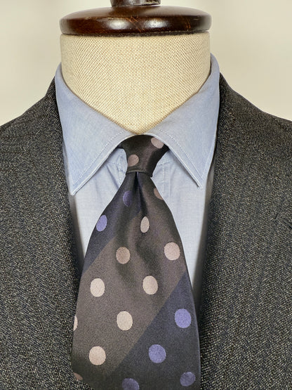 Cravatta anni ‘60 sfoderata a pois