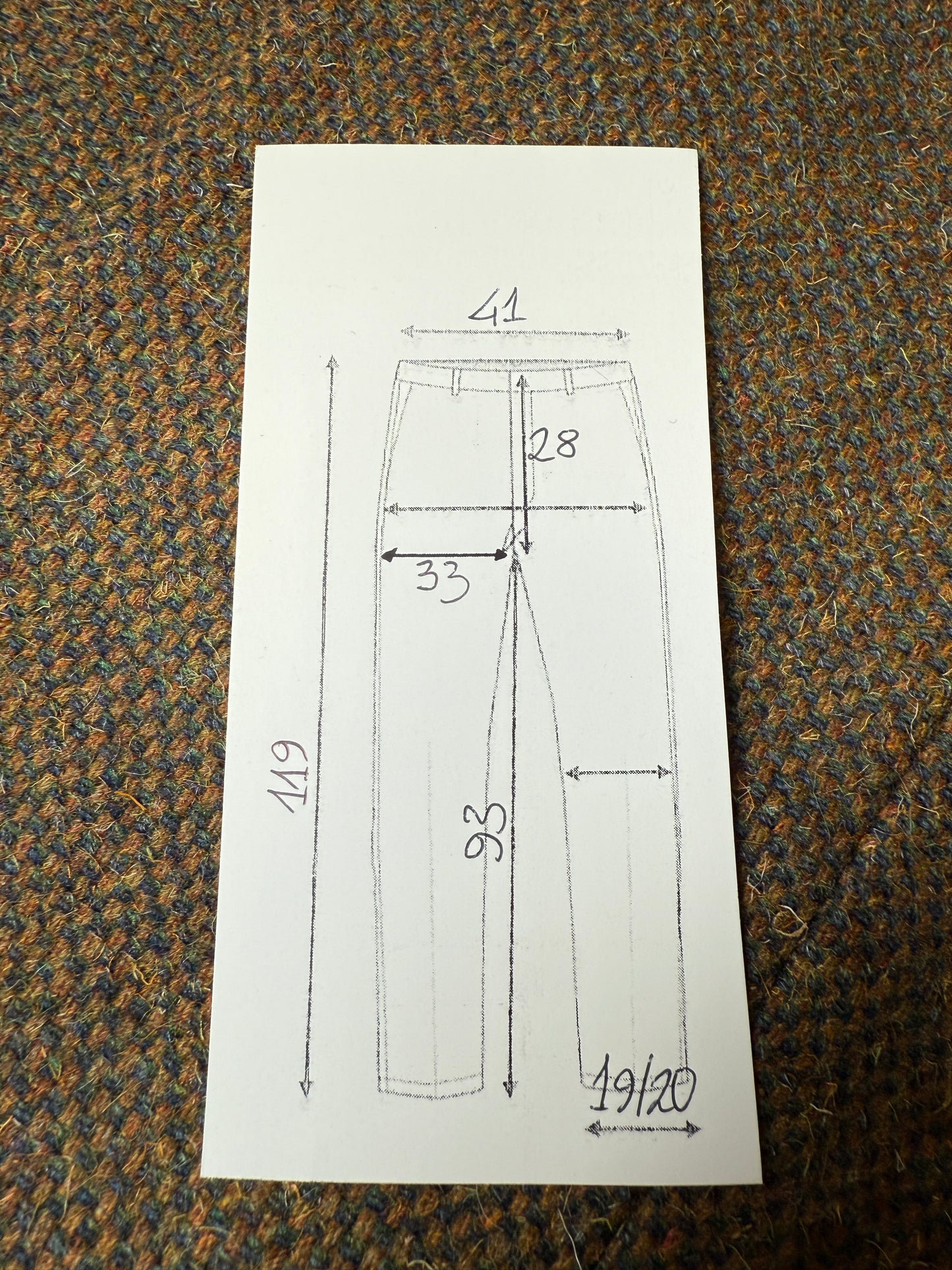 Pantaloni anni ‘70/‘80 in tweed cachi - tg. 46