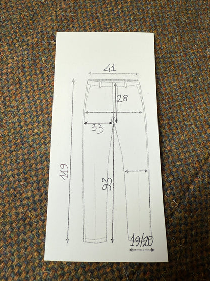 Pantaloni anni ‘70/‘80 in tweed cachi - tg. 46