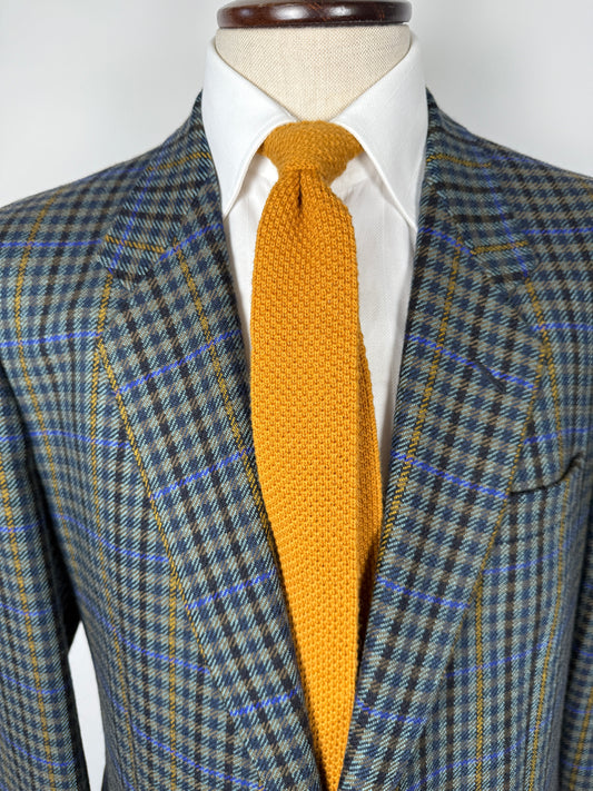 Cravatta in maglia di lana color senape