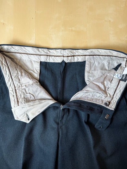 Pantaloni anni ‘80 flanella verde pino - tg. 52/54