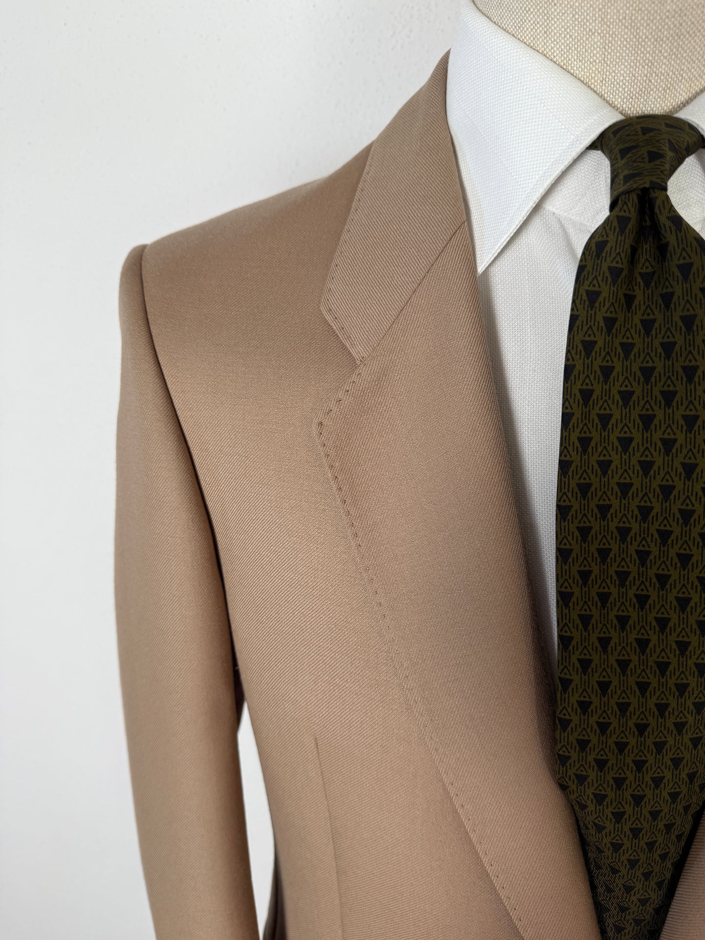 Completo Marzotto anni ‘70 in twill beige (NOS) - tg. 46/48