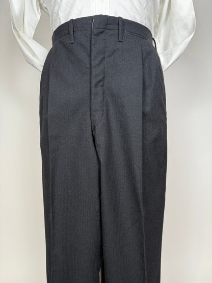 Completo sartoriale anni ‘60 flanella antracite micro spigato - tg. 54