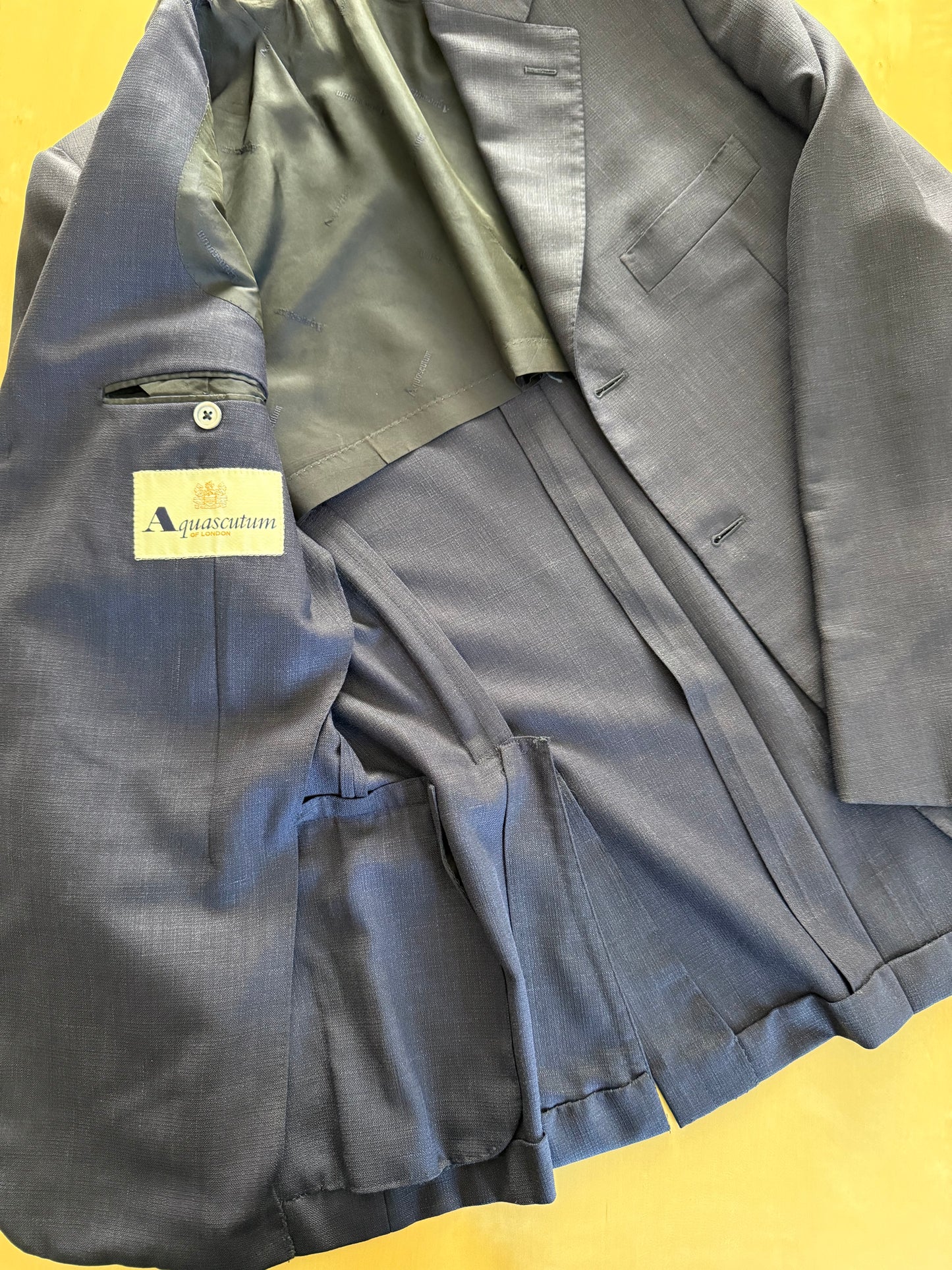 Giacca Aquascutum estiva hopsack blu- tg. 48