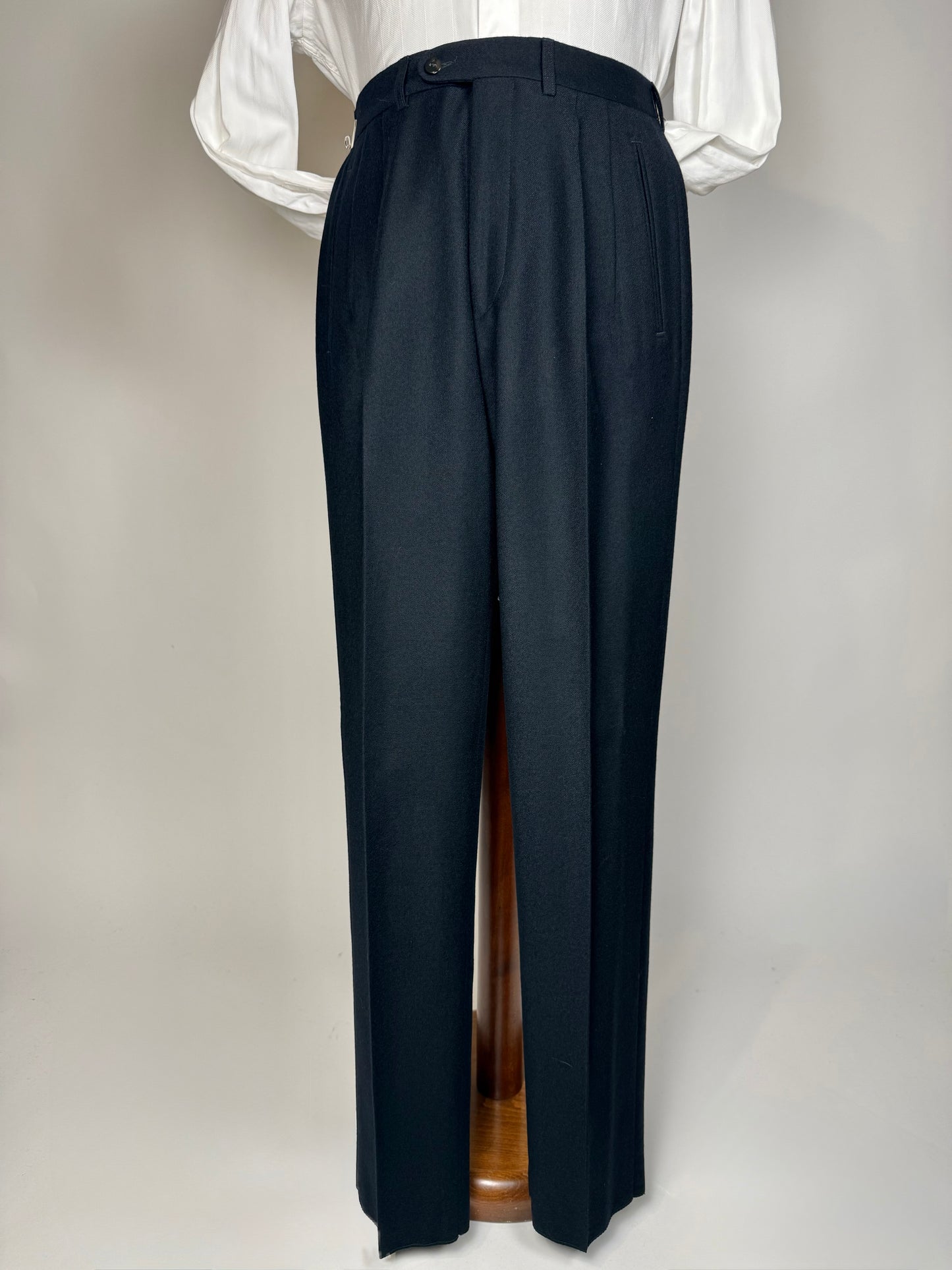 Pantaloni anni ‘80 flanella blu notte (NOS) - tg. 46